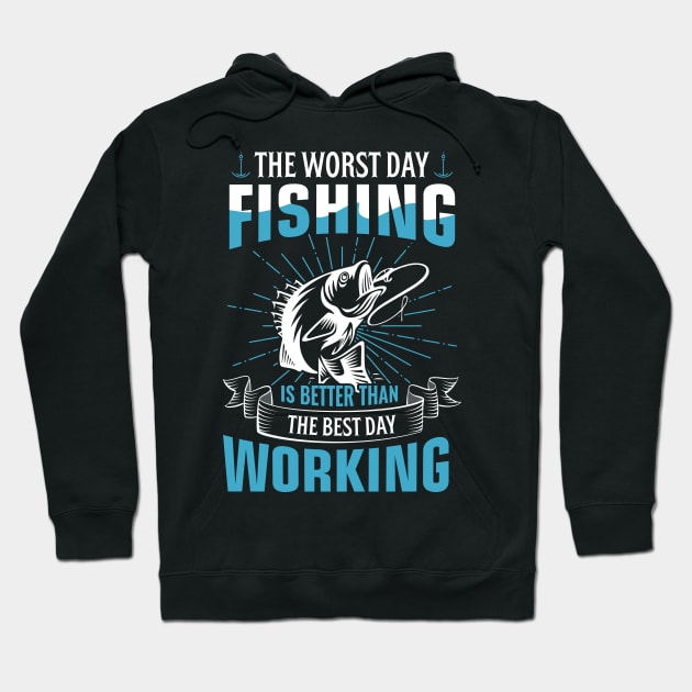 Fishing day Hoodie by Crostreet